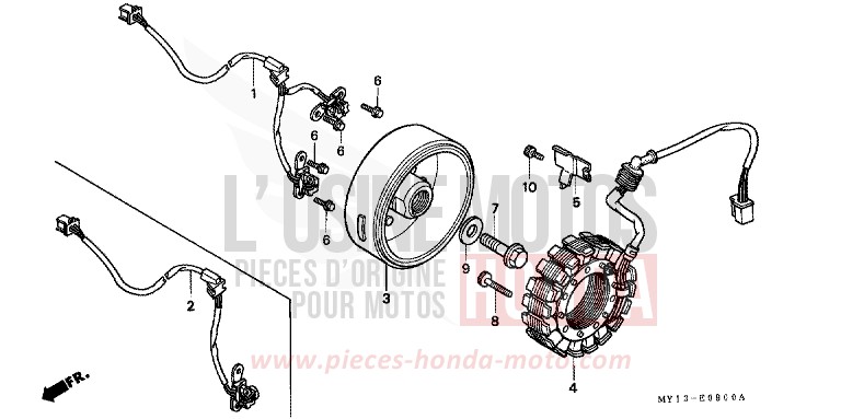 GENERATOR von Africa Twin 750 MINOTAUROS GREEN METALLIC (GY112) von 1993